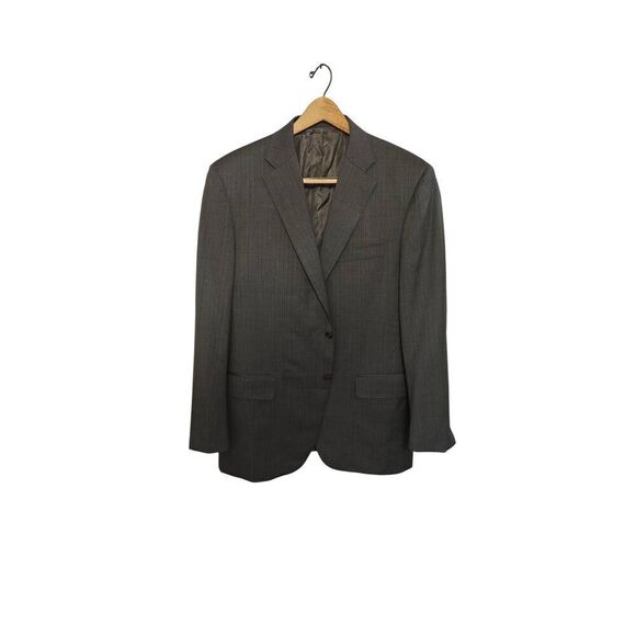 Canali 1934 Men's Italian Wool Grey Pinstripe Sport Coat/Jacket Size 42 Regular - Picture 2 of 9